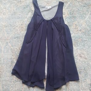 Mystree Chiffon underlay Beaded Tank